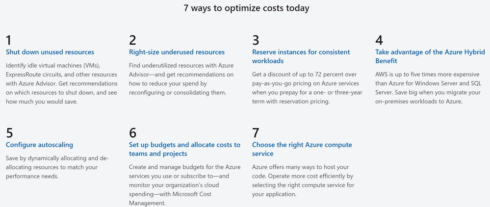 7 ways to optimise costs.